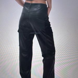 Vegan black cargo pants
